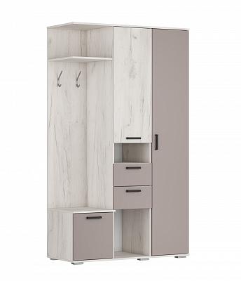 Прихожая УЛЬТРА ПР-01(1200*520*2100) Глиняный Серый/Дуб Крафт Белый Прихожая УЛЬТРА ПР-01(1200*520*2100) Глиняный Серый/Дуб Крафт Белый