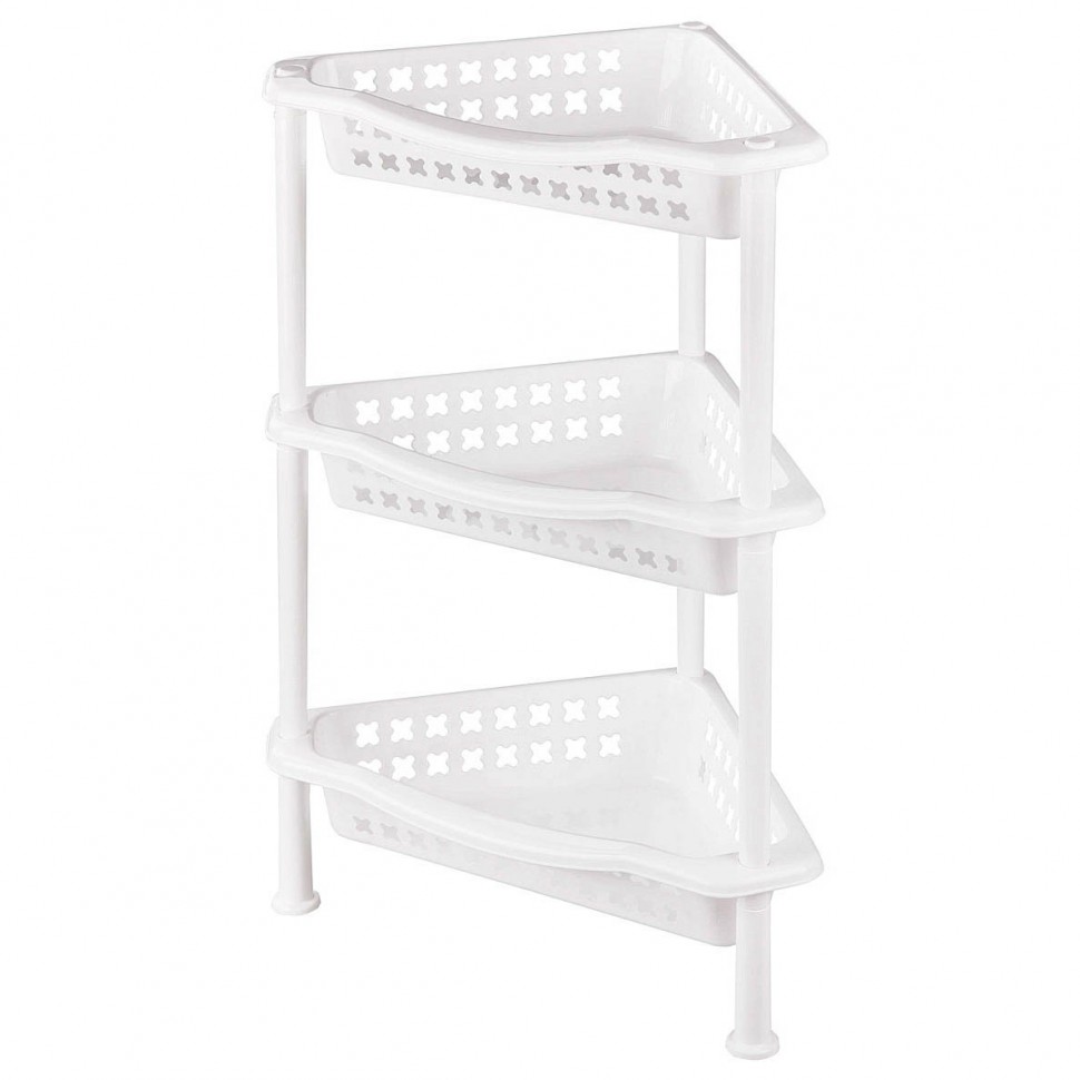 Этажерка 3-х секцион. угловая (белый) 