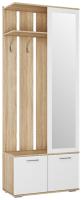 ЛАЙТ ПР-16 Прихожая, 2100*800*370 Белый/Дуб Сонома светлый