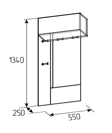 Флекс 76 Вешалка (Дуб шавиниган) Флекс 76 Вешалка (Дуб шавиниган)