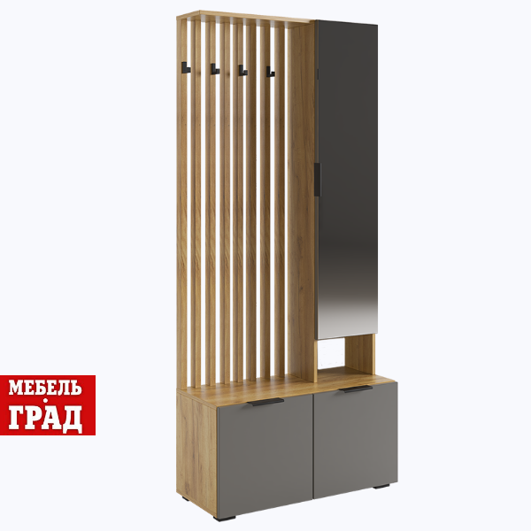 Прихожая/Дуб крафт золотой/графит Прихожая/Дуб крафт золотой/графит