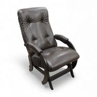 Кресло-качалка гляйдер Dondolo, Модель 68, венге, экокожа Vegas lite amber