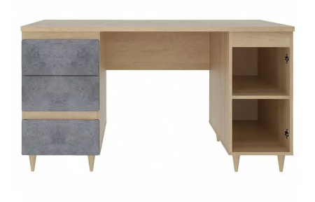 Киото СТЛ.339.06 Стол/Дуб небраска/Бетон темный