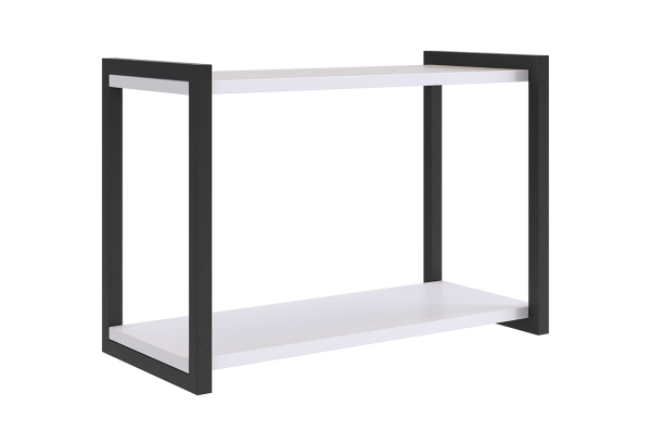 Полка Юниор (белое дерево/чёрный муар) Полка Юниор (белое дерево/чёрный муар)