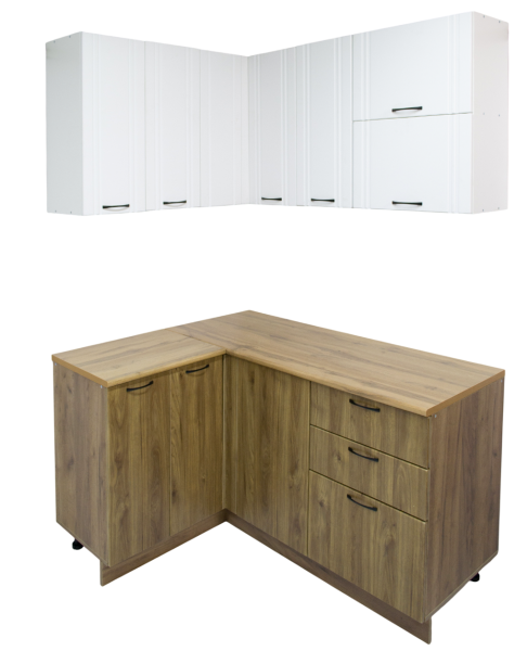 Кухня УГЛОВАЯ  Бари  Белый жемчуг/Тач Белый/Орех Антик Кухня УГЛОВАЯ  Бари  Белый жемчуг/Тач Белый/Орех Антик