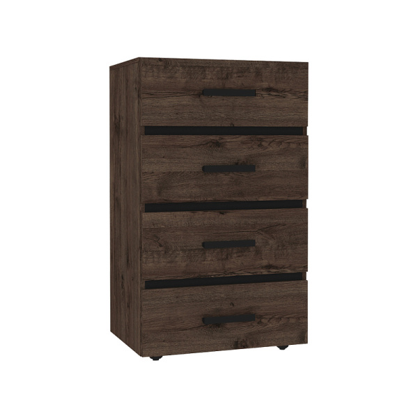 Nature 45 Комод Дуб Апрель темный-Черный Nature 45 Комод Дуб Апрель темный-Черный