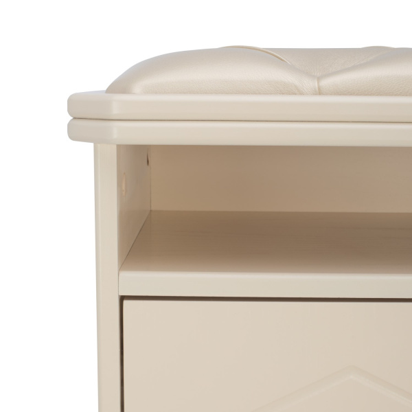 Банкетка Leset Патриция,Дуб шампань (к/з орегон перламутр106/Бежевый),каретная стяжка Банкетка Leset Патриция,Дуб шампань (к/з орегон перламутр106/Бежевый),каретная стяжка