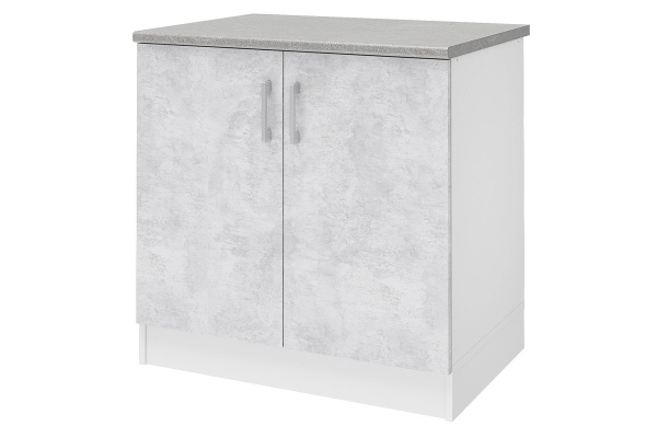 Уют СТЛ.275.04 МСТ Шкаф напольный 80 + фасад+столешница Белый /БЕТОН  Уют СТЛ.275.04 МСТ Шкаф напольный 80 + фасад+столешница Белый /БЕТОН