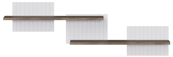 Полка навесная Вертикаль МДФ 1 кат. Дуб самдал, МДФ Белоснежный Полка навесная Вертикаль МДФ 1 кат. Дуб самдал, МДФ Белоснежный