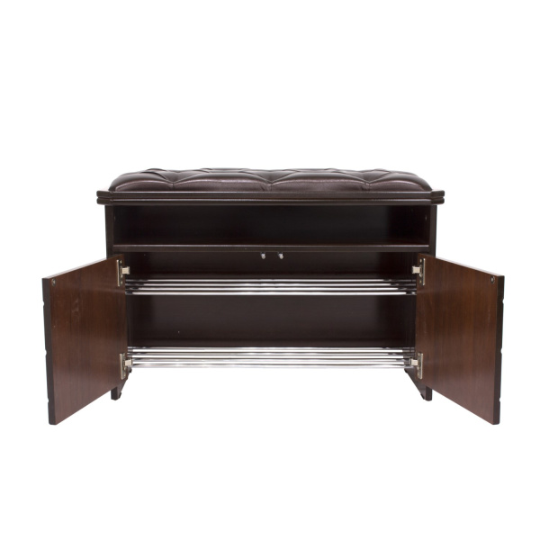 Банкетка Leset Патриция, орех (к/з орегон перламутр 120/Коричневый, каретная стяжка) Банкетка Leset Патриция, орех (к/з орегон перламутр 120/Коричневый, каретная стяжка)