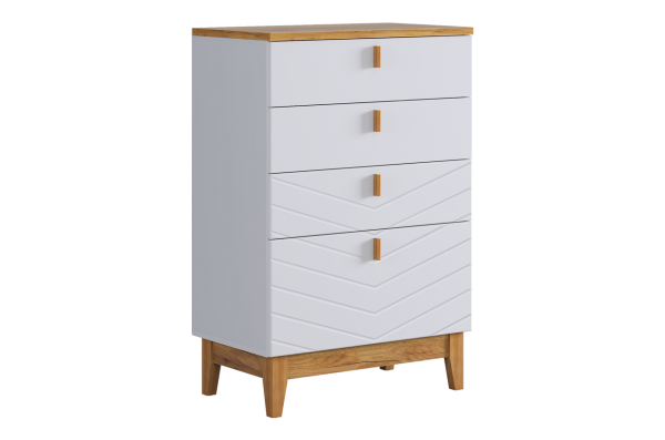 Комод Хюгге белое дерево/дуб крафт золотой/белый матовый Комод Хюгге белое дерево/дуб крафт золотой/белый матовый