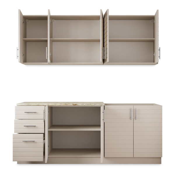 Кухня Комплект №9 Кашемир/Кашемир (столеш Версаль без мойки) 2,0м  Кухня Комплект №9 Кашемир/Кашемир (столеш Версаль без мойки) 2,0м