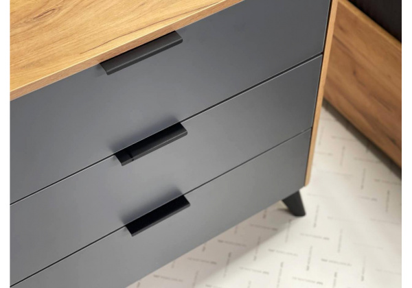 Адам Комод дуб крафт золотой/графит Адам Комод дуб крафт золотой/графит