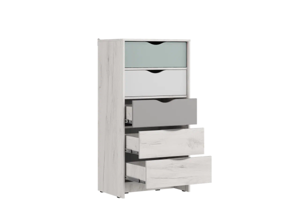 МИКС Комод К-53  Кэмпион/Калатея/Магнолия/ корпус Дуб Крафт Белый