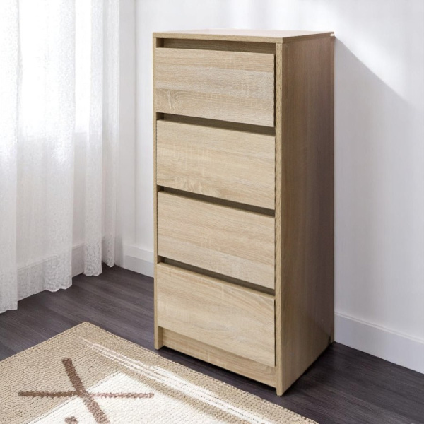 Комод Венсен 4 ящика Дуб Сонома Комод Венсен 4 ящика Дуб Сонома