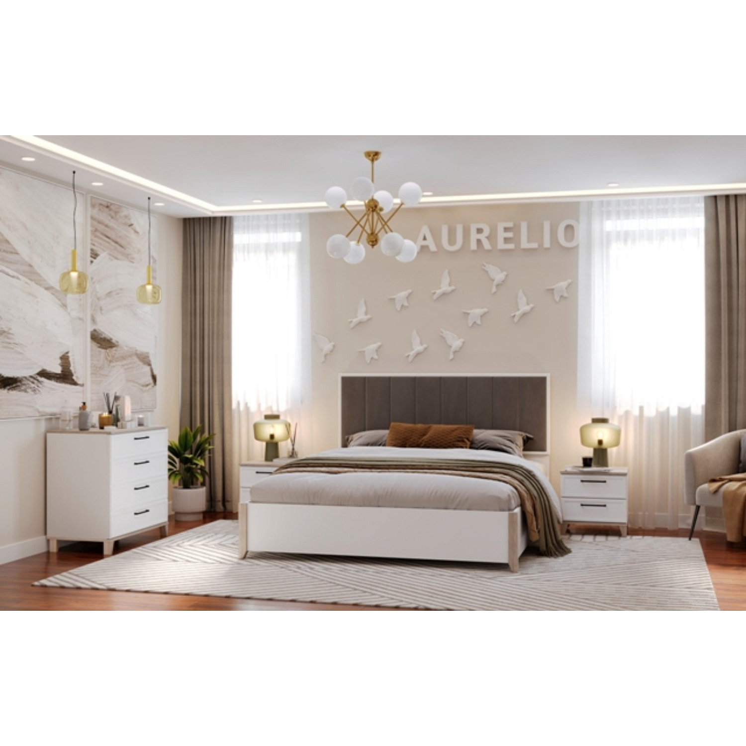 AURELIO 59 Зеркало навесное Белый/Блеквуд Сатиновый AURELIO 59 Зеркало навесное Белый/Блеквуд Сатиновый