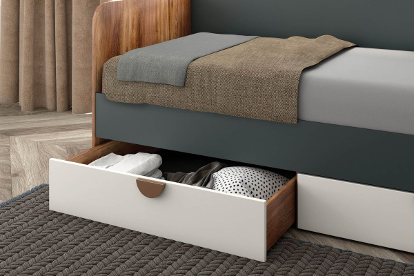 Тризиль Детская 476.14 Кровать 900*2000/Дуб Барокко/зел.камень Тризиль Детская 476.14 Кровать 900*2000/Дуб Барокко/зел.камень