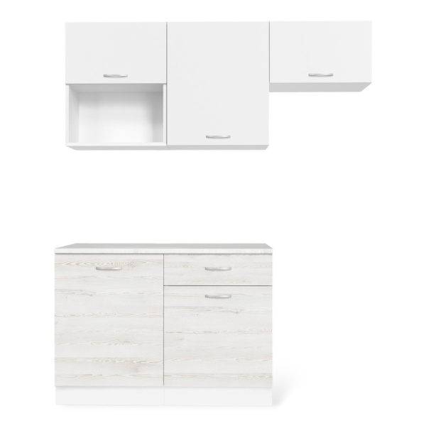 Кухня ТЕМПО №3 Белый/Сосна Лофт/Белый жемчуг/Олива (без мойки) 1,2 м Кухня ТЕМПО №3 Белый/Сосна Лофт/Белый жемчуг/Олива (без мойки) 1,2 м