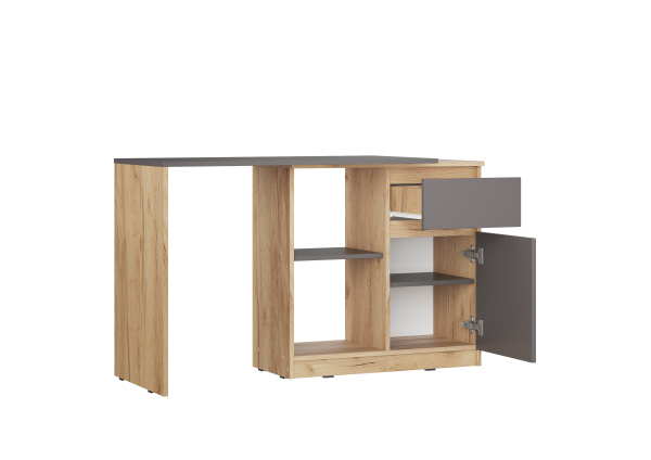 СИТИ Стол письменный СП-21 /Серый графит/ дуб Крафт Зол