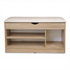 Тумба для обуви БН-196-04 (900*310*510) дуб сонома/кожзам крок бежевый