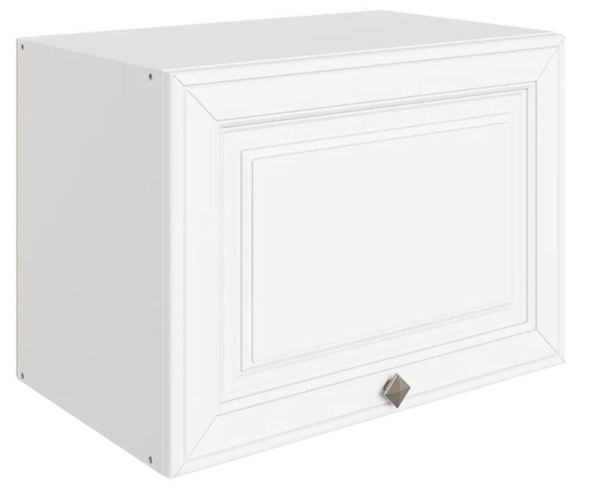 "Мишель" Шкаф навесной L500 H360 (1 дв. гл.) (эмаль) (белый/белый)