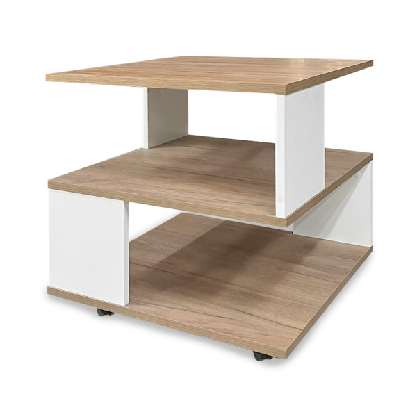 Стол журнальный СЖ-18 Ультра Белый снег/Дуб крафт табачный Стол журнальный СЖ-18 Ультра Белый снег/Дуб крафт табачный