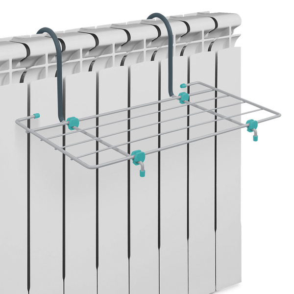 Сушилка для белья на батарею "НИКА"(650) СБ5-65 сер/бел Сушилка для белья на батарею "НИКА"(650) СБ5-65 сер/бел