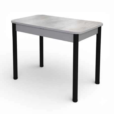 Стол Беседа НЕРАСКЛ 980*580 Пластик (Метрополитан) B1, Опоры черные+ЛДСП Металлик