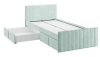 Кровать с ящиками Твикс 90х200 см (мята (велюр))