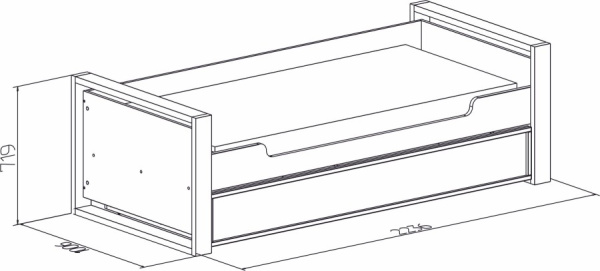 Nature 80 Кровать 90*190 Ясень Анкор св-Черный Nature 80 Кровать 90*190 Ясень Анкор св-Черный
