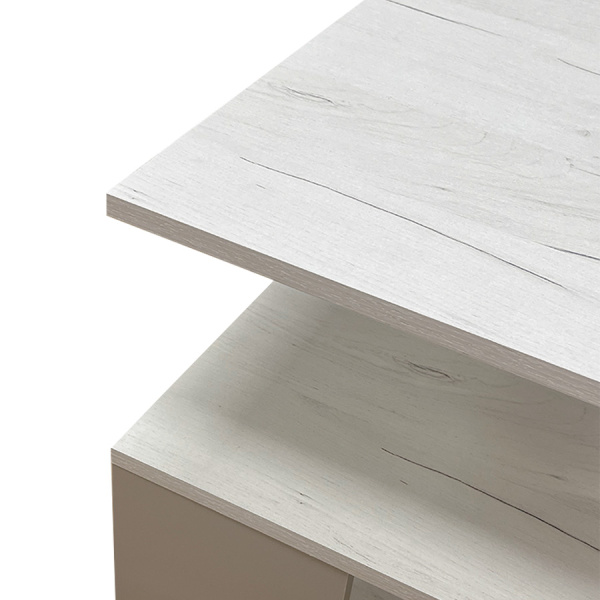 Стол журнальный СЖ-18 Ультра Глиняный серый/Дуб крафт белый Стол журнальный СЖ-18 Ультра Глиняный серый/Дуб крафт белый