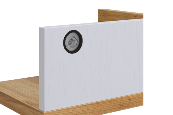 Полка навесная  Хюгге белое дерево/дуб крафт золотой Полка навесная  Хюгге белое дерево/дуб крафт золотой