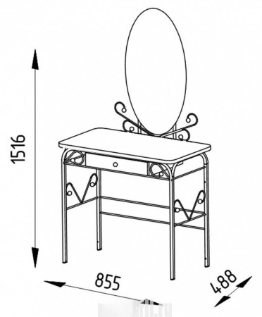Стол туалетный Версаль ММД 303 Белый/Белый Стол туалетный Версаль ММД 303 Белый/Белый