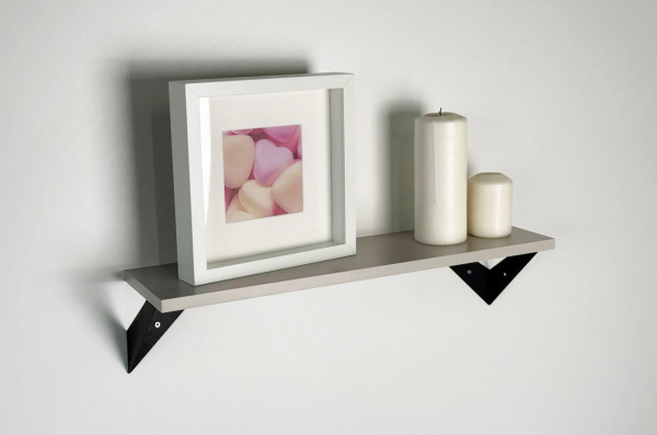 Полка навесная Рич кашемир/черный Полка навесная Рич кашемир/черный