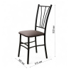 Стул Трилогия (черный, к/з Коричневый 130)
