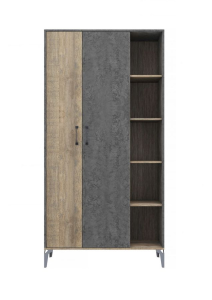 Шкаф плательный Статус дуб самдал/цемент темный Шкаф плательный Статус дуб самдал/цемент темный