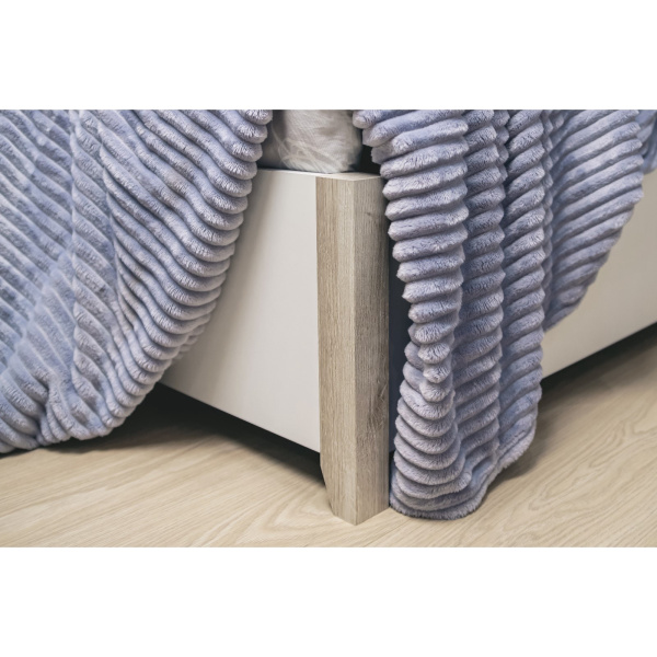 AURELIO 307 Кровать Люкс 1600*2000 +основание Белый/Блеквуд Сатиновый AURELIO 307 Кровать Люкс 1600*2000 +основание Белый/Блеквуд Сатиновый