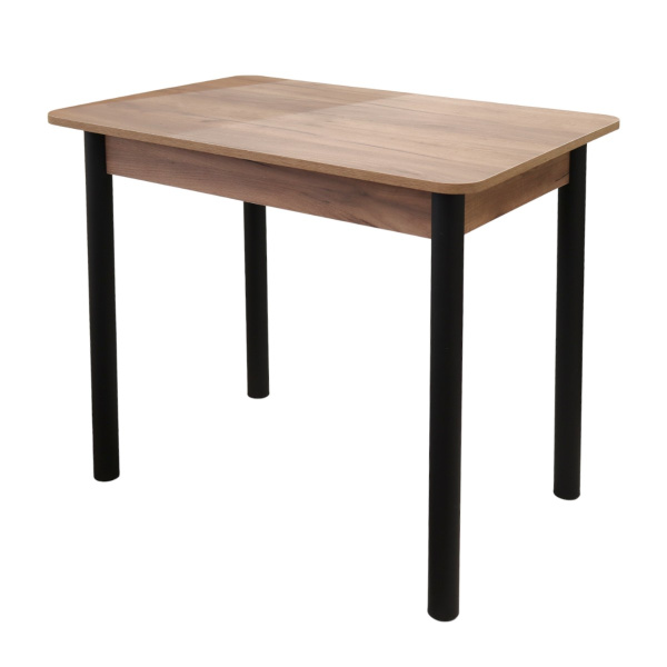 Стол обеденный (900х600х760) Дуб крафт табачный/черный