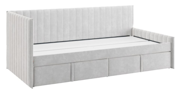 Кровать Твикс (Тахта)  с ящиками 90х200 галька