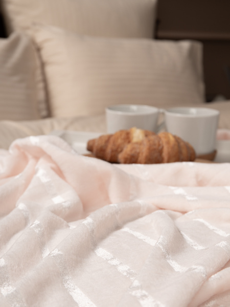 Плед Texrepublic фланель однотон страйп 150*200 94363 Плед Texrepublic фланель однотон страйп 150*200 94363