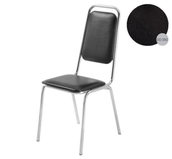 Стул Фабрикантъ / кожа иск., DO, № 350 (черный)/ХРОМ Стул Фабрикантъ / кожа иск., DO, № 350 (черный)/ХРОМ