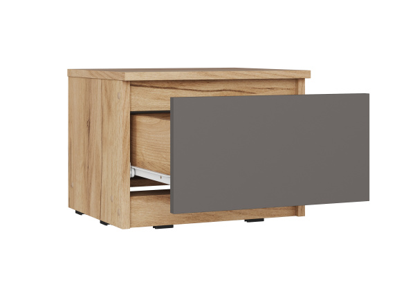 Сити Тумба прикроватная ТП-37 Серый Графит/Дуб Крафт Зо Сити Тумба прикроватная ТП-37 Серый Графит/Дуб Крафт Зо