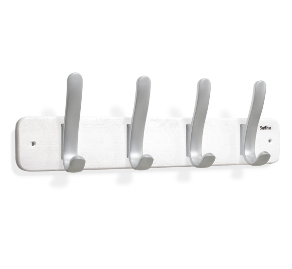 Вешалка SHT-WH20 дерево (бук)/пластик (беленый/серебро) Вешалка SHT-WH20 дерево (бук)/пластик (беленый/серебро)