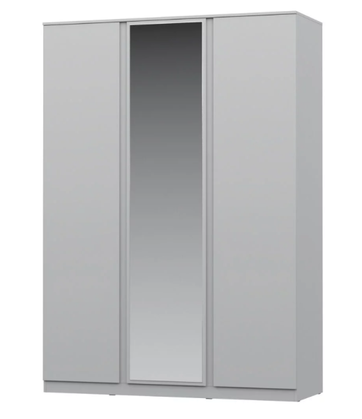 STERN Шкаф 3-х дверный с зеркалом Белый STERN Шкаф 3-х дверный с зеркалом Белый