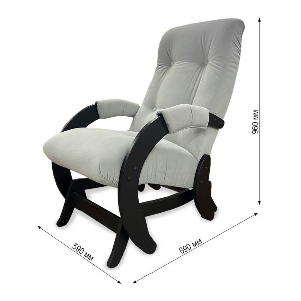 Кресло-качалка Модель 68 ( Leset Футура) венге, ткань V 51