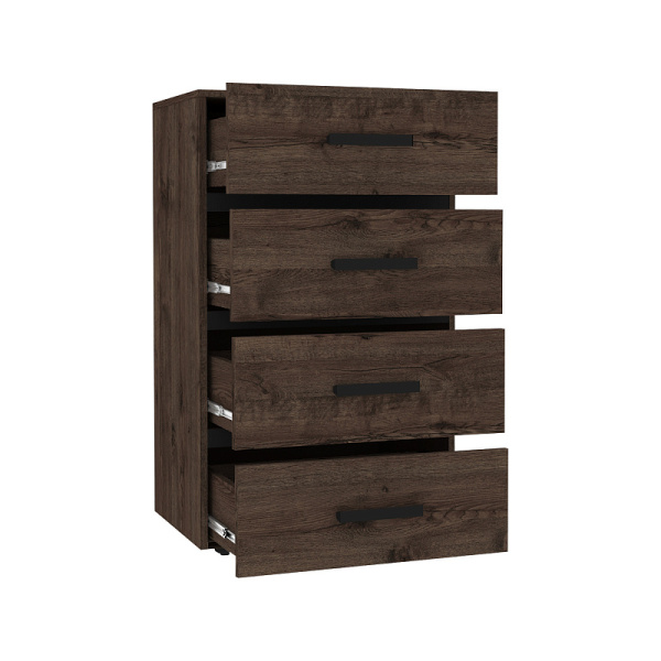 Nature 45 Комод Дуб Апрель темный-Черный Nature 45 Комод Дуб Апрель темный-Черный