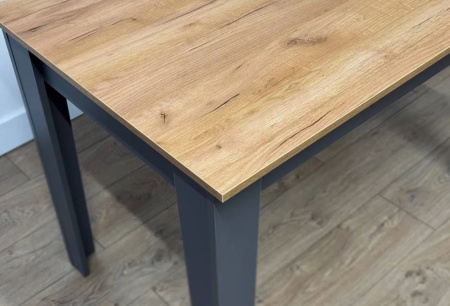 Стол обеденный раздвижной Цезарь (дуб крафт золотой/графит)