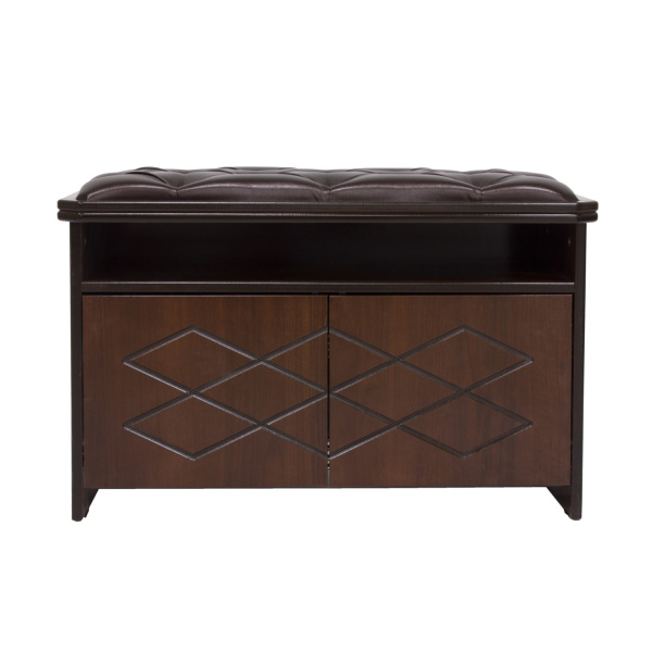 Банкетка Leset Патриция, орех (к/з орегон перламутр 120/Коричневый, каретная стяжка) Банкетка Leset Патриция, орех (к/з орегон перламутр 120/Коричневый, каретная стяжка)