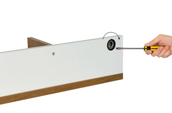 Полка навесная  Хюгге белое дерево/дуб крафт золотой Полка навесная  Хюгге белое дерево/дуб крафт золотой