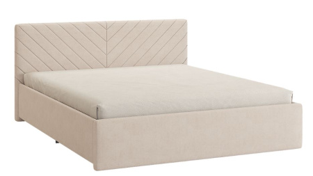 Кровать Сандра 2 1600*2000 с основанием/Крем  велюр